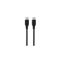 Silicone Cable USB Type-C - Type-C, 60W, (black, 2m)