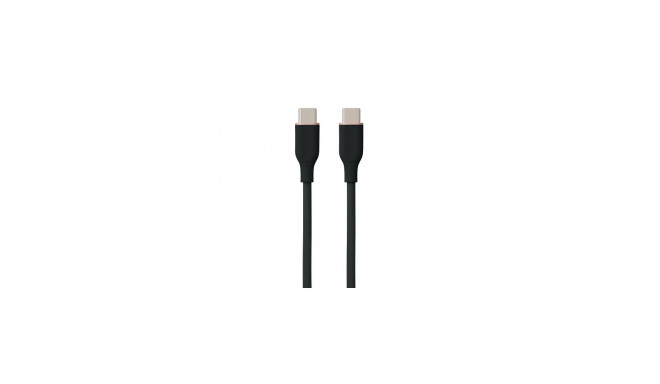 Silicone Cable USB Type-C - Type-C, 60W, (black, 2m)