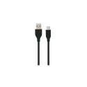 Silicone Cable USB Type-A - Type-C (black, 1m)
