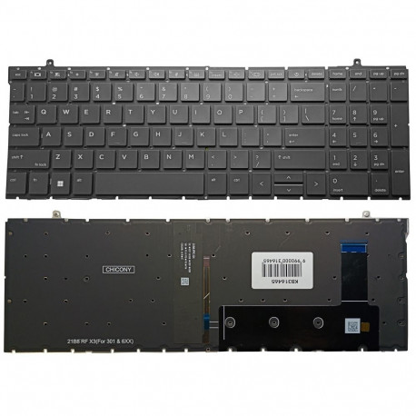 Keyboard HP Elitebook 860 G9, 865 G9, 860 G10, 865 G10, with backlight, US