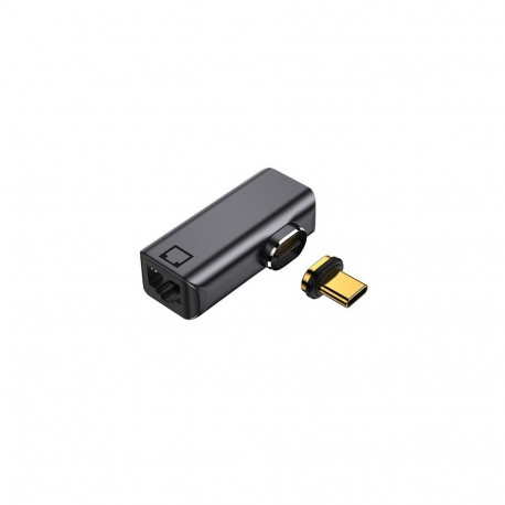 Magnetic USB Type-C - RJ-45 Adapter, 100/1000Mb
