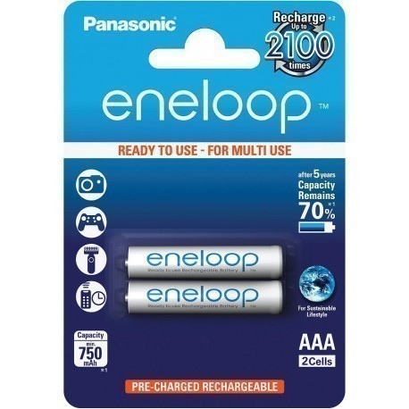 Panasonic eneloop akumulators AAA 750 2BP
