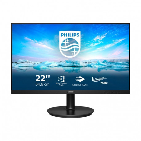 PHILIPS 222V8LA/00 21,5-tolline VA LCD FHD 1920x1080 16:9 3000:1 250cd/m2 75Hz 4ms GtG VGA HDMI 1.4 