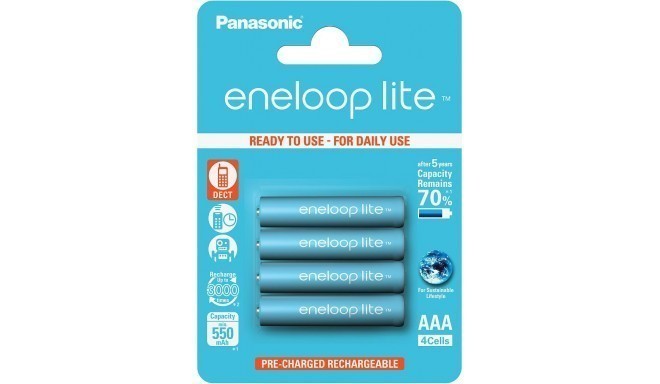 Panasonic eneloop akumulators lite AAA 550 4BP