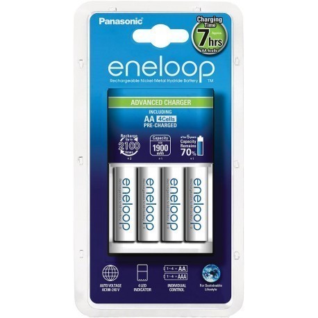 Panasonic eneloop laadija BQ-CC17 + 4x1900