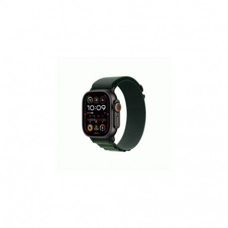 Apple Watch Ultra 2 GPS + Cellular 49mm Titanium Black Case with Dark Green Alpine Loop Large EU MX4