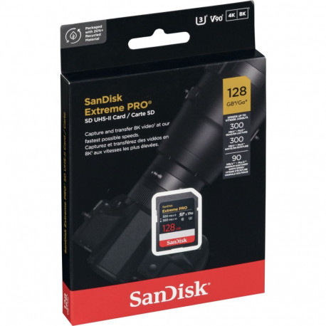 SanDisk ExtremePRO SDXCV90 128GB 300MB UHS-II SDSDXDM-128G-GN4IN