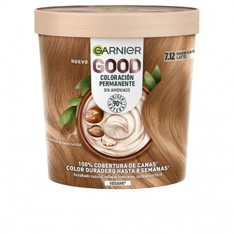 GARNIER GOOD coloración permanente sin amoniaco #7.12 rubio café latte 217 ml
