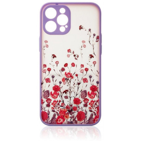 Hurtel kaitseümbris Design Apple iPhone 12 Pro Max, floral purple