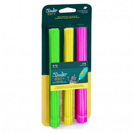3Doodler Start+ filament, 75, neonroosa, neonkollane, neonroheline, Neon Glow