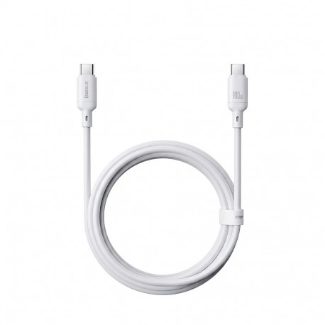 Baseus Silky Series Type-C laadimiskaabel 100W 2m valge