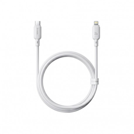 "Baseus Silky Series Ladekabel Type-C auf iP 20W 2m Moon Weiß"
