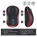 "Logitech M185 Wireless red"