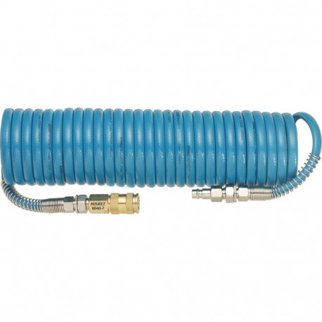 Spiralschlauch 9040-7 (blau, mit Drehgelenken, 7,62 Meter)