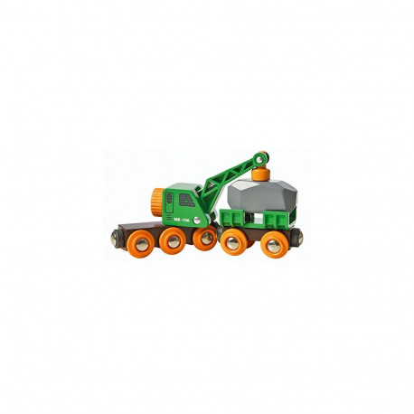 BRIO mängurong Green Crane Truck, Trailer & Freight (33698)