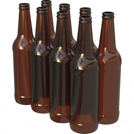 Browin õllepudel 631431, 8 tk, 500 ml, pruun klaas, kork, 4 L komplekt