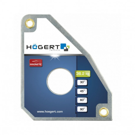 Hogert HT3B660 magnetic welding angle, 36.2kg, 30/45/60/90°, 28mm, steel
