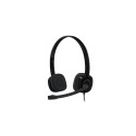 Logitech H151 Stereo Wired Headset 3.5 mm jack, Black