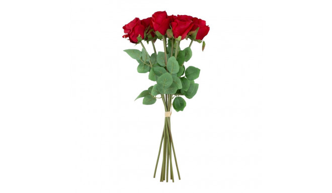 Artificial flower FLOWERLY 8pcs roses in a bouquet, red