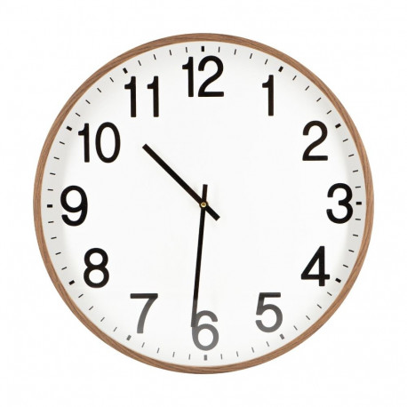 Wall clock WOODY D50cm, dark brown