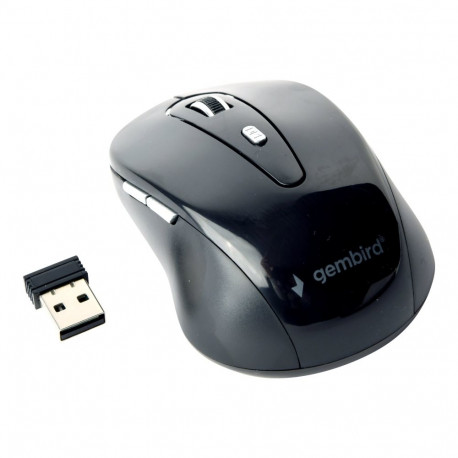 Gembird 6-nupuline juhtmevaba optiline hiir MUSW-6B-01 USB must