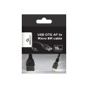 Cablexpert USB OTG AF–Micro BM kaabel, 0.15 m