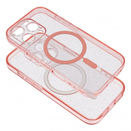 Case for Samsung S26 PLUS Clear Mag Cover (STR) compatible with MagSafe pink glitter