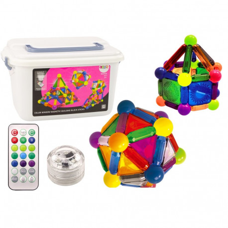 Magnetkonstruktor valgustusega karbis, 154 detaili