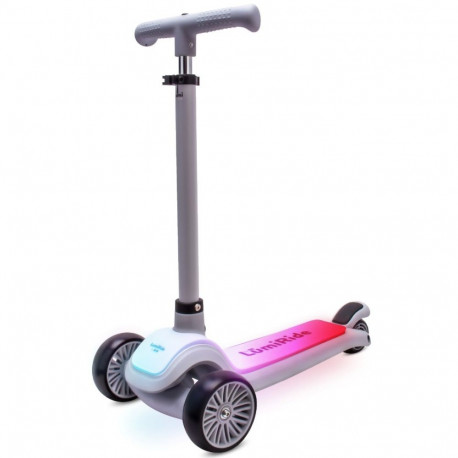 Hulajnoga trójkołowa balansowa platforma LUMIRIDE LED 7 kolorów / 20 programów - szary