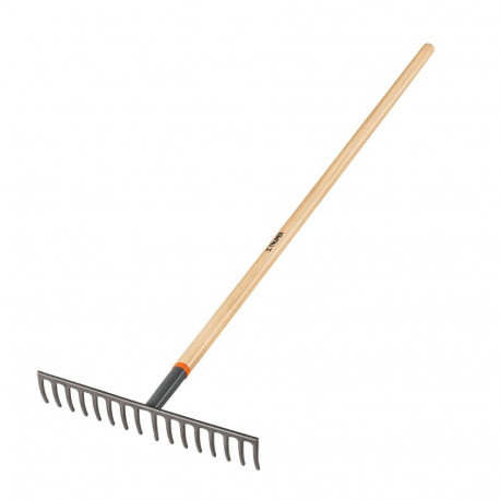 Truper garden rake with metal tines wooden shaft and, 152cm