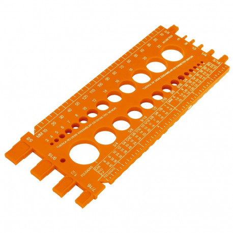 Bolt and nut gauge 225mm (diam, length, thread) Truper®