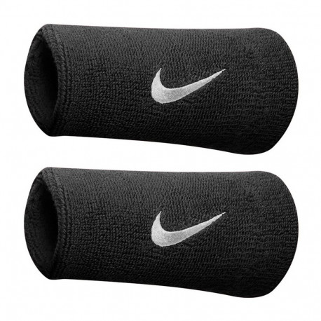 Frotki na rękę Nike szerokie Swoosh Doublewide czarne 2szt NNN05010