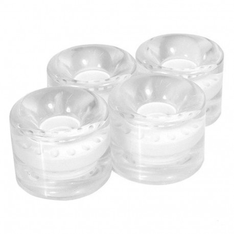 Kółka SMJ do deskorolki plastikowej 59x46mm 4szt półprzezroczysto białe