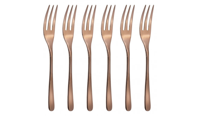Sambonet Taste cake fork set 6 pcs  copper