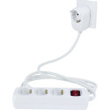 REV MultipleSocketOutlet 3+1fold 2m + switch, white, Powersplit