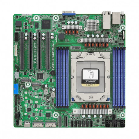 "ASRock Mainboard TURIND8UD-2T/X550 Deep Micro-ATX Sockel SP5 Single"