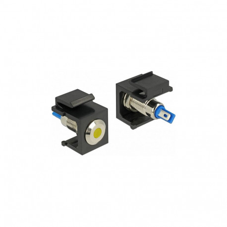 "Keystone LED gelb 6 V flach, schwarz"