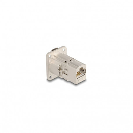 D-tüüpi RJ45 paneelipesa / jätk Cat.6A STP metallist