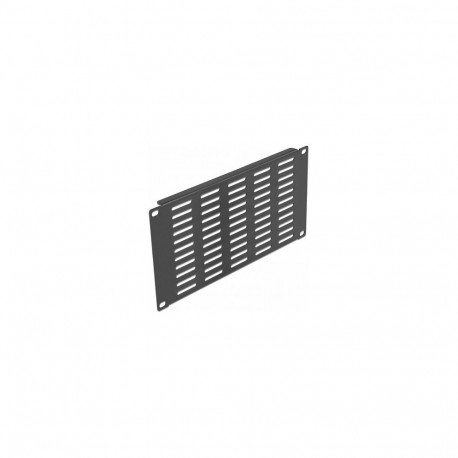 10" võrgukapi paneel horisontaalsete ventilatsiooniavadega 3 HE, must