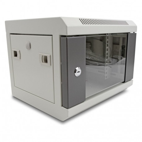 10-tolline 4U hall klaasuksega andmekapp