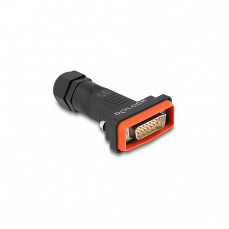 "D-Sub 15 Pin Stecker mit Gehäuse IP67 wasserfest"