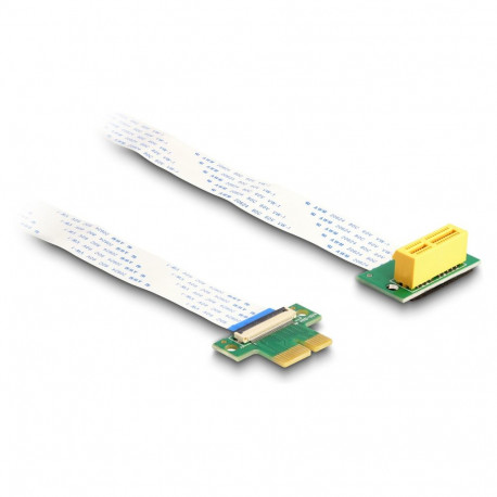"Riser Karte PCI Express x1 Stecker zu x1 Slot 90° gewinkelt mit FPC Kabel 30 cm"