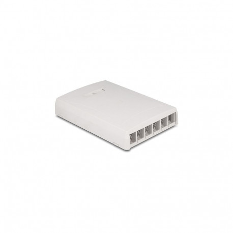 "Keystone Leergehäuse Aufputz 6 Port für Glasfaser und Netzwerk weiß"