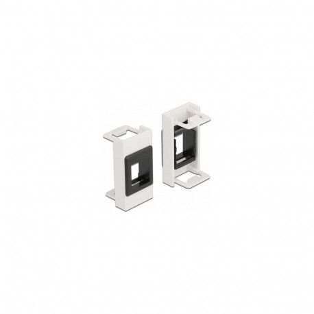 "Easy 45 Modul Keystone Halterung 22,5 x 45 mm, weiß / schwarz"