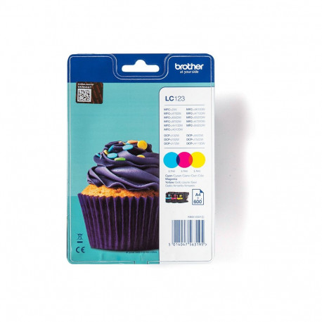 "Brother Tinte LC123RBWBP / LC-123RBWBP Multipack in Blister C,M,Y"