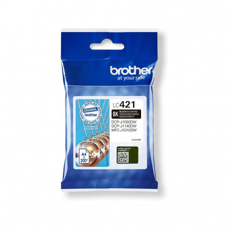 "Brother Tintenpatrone LC-421BK Schwarz (ca. 200 Seiten)"