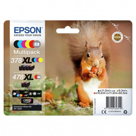 Epson 478XL tindikassettide multipakk (6 värvi)