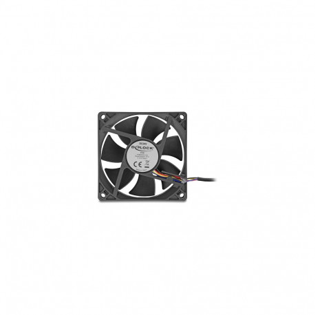 "Delock Axiallüfter 24 V DC, 80 x 80 x 25 mm schwarz"