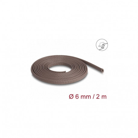 "Geflechtschlauch nagerfest dehnbar 2 m x 6 mm braun"