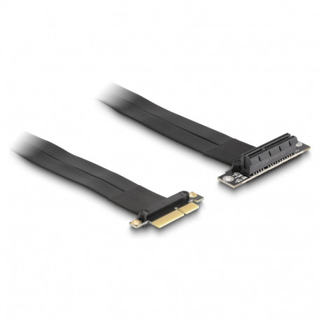 "Riser Karte PCI Express x4 Stecker zu x4 Slot 90° gewinkelt mit Kabel 60 cm"